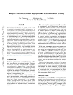Adaptive Consensus Gradients Aggregation for Scaled Distributed Training