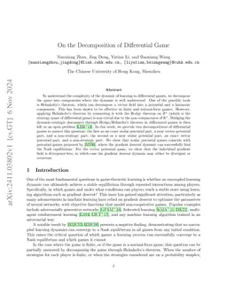 On the Decomposition of Differential Game