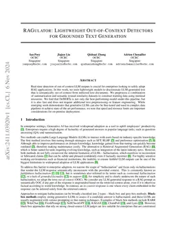 RAGulator: Lightweight Out-of-Context Detectors for Grounded Text
  Generation