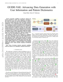 GUIDE-VAE: Advancing Data Generation with User Information and Pattern
  Dictionaries