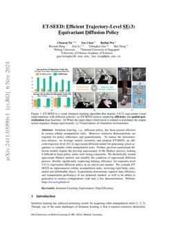 ET-SEED: Efficient Trajectory-Level SE(3) Equivariant Diffusion Policy