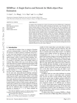 SEMPose: A Single End-to-end Network for Multi-object Pose Estimation