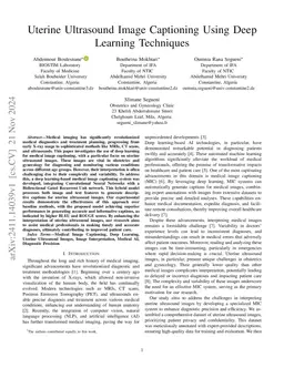 Uterine Ultrasound Image Captioning Using Deep Learning Techniques