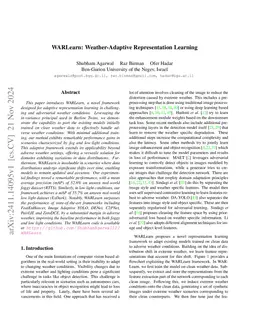 WARLearn: Weather-Adaptive Representation Learning