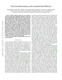 Point Cloud Resampling with Learnable Heat Diffusion