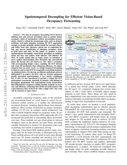 Spatiotemporal Decoupling for Efficient Vision-Based Occupancy
  Forecasting