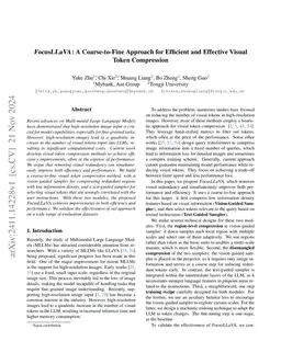 FocusLLaVA: A Coarse-to-Fine Approach for Efficient and Effective Visual
  Token Compression