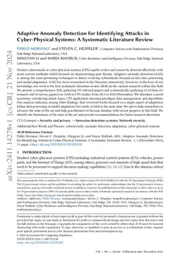 Adaptive Anomaly Detection for Identifying Attacks in Cyber-Physical Systems: A Systematic Literature Review