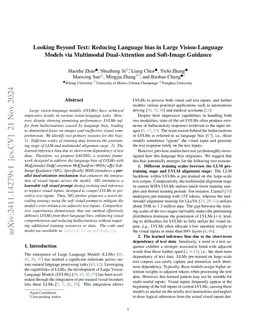 Looking Beyond Text: Reducing Language bias in Large Vision-Language
  Models via Multimodal Dual-Attention and Soft-Image Guidance