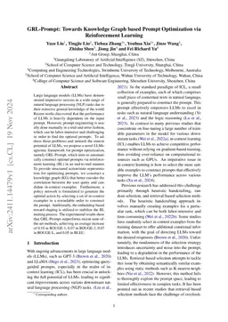 GRL-Prompt: Towards Knowledge Graph based Prompt Optimization via
  Reinforcement Learning