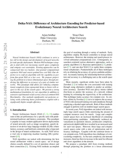 Delta-NAS: Difference of Architecture Encoding for Predictor-based
  Evolutionary Neural Architecture Search