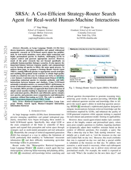 SRSA: A Cost-Efficient Strategy-Router Search Agent for Real-world
  Human-Machine Interactions
