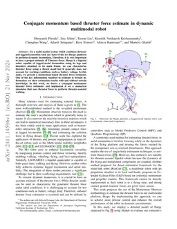 Conjugate momentum based thruster force estimate in dynamic multimodal
  robot