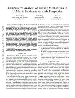 Comparative Analysis of Pooling Mechanisms in LLMs: A Sentiment Analysis Perspective