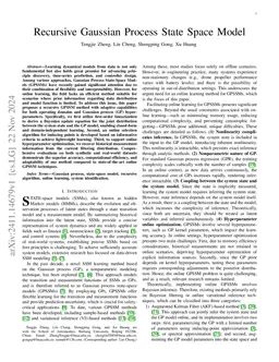 Recursive Gaussian Process State Space Model