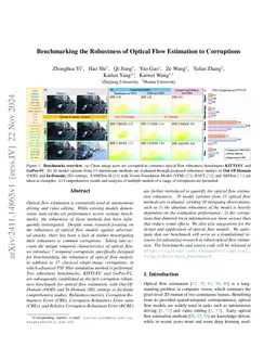 Benchmarking the Robustness of Optical Flow Estimation to Corruptions