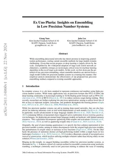 Ex Uno Pluria: Insights on Ensembling in Low Precision Number Systems