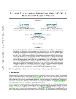 Reliable Evaluation of Attribution Maps in CNNs: A Perturbation-Based
  Approach