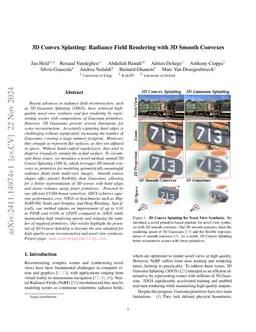 3D Convex Splatting: Radiance Field Rendering with 3D Smooth Convexes