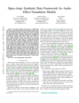 Open-Amp: Synthetic Data Framework for Audio Effect Foundation Models