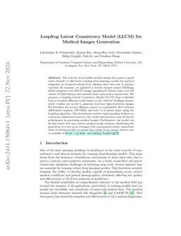 Leapfrog Latent Consistency Model (LLCM) for Medical Images Generation