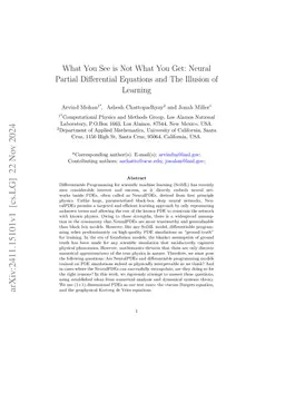 What You See is Not What You Get: Neural Partial Differential Equations
  and The Illusion of Learning