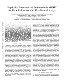 Physically Parameterized Differentiable MUSIC for DoA Estimation with Uncalibrated Arrays