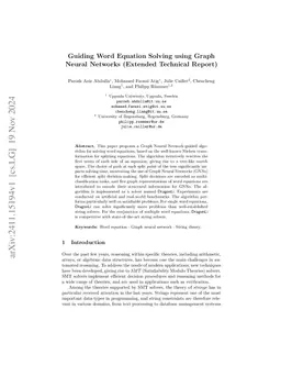 Guiding Word Equation Solving using Graph Neural Networks (Extended
  Technical Report)