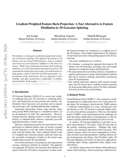 Gradient-Weighted Feature Back-Projection: A Fast Alternative to Feature
  Distillation in 3D Gaussian Splatting