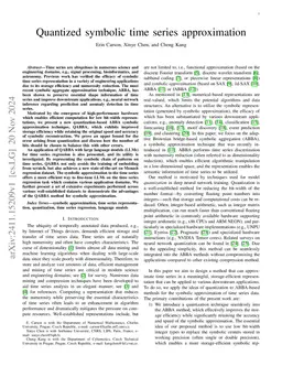 Quantized symbolic time series approximation