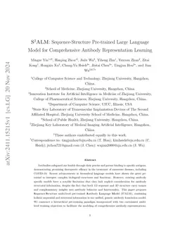 S^2 ALM: Sequence-Structure Pre-trained Large Language Model for
  Comprehensive Antibody Representation Learning