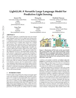LightLLM: A Versatile Large Language Model for Predictive Light Sensing