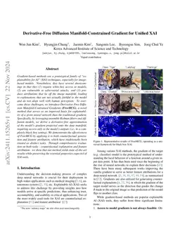 Derivative-Free Diffusion Manifold-Constrained Gradient for Unified XAI