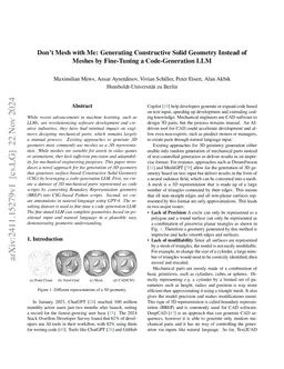 Don't Mesh with Me: Generating Constructive Solid Geometry Instead of Meshes by Fine-Tuning a Code-Generation LLM