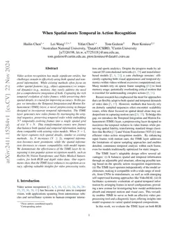 When Spatial meets Temporal in Action Recognition