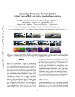 UniGaussian: Driving Scene Reconstruction from Multiple Camera Models via Unified Gaussian Representations