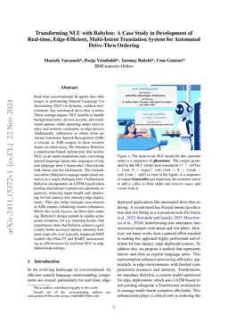 Transforming NLU with Babylon: A Case Study in Development of Real-time,
  Edge-Efficient, Multi-Intent Translation System for Automated Drive-Thru
  Ordering