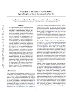 From Jack of All Trades to Master of One: Specializing LLM-based
  Autoraters to a Test Set