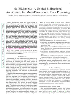 Nd-BiMamba2: A Unified Bidirectional Architecture for Multi-Dimensional
  Data Processing