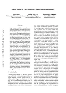 On the Impact of Fine-Tuning on Chain-of-Thought Reasoning