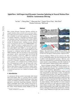 SplatFlow: Self-Supervised Dynamic Gaussian Splatting in Neural Motion Flow Field for Autonomous Driving