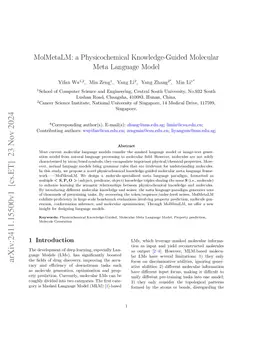 MolMetaLM: a Physicochemical Knowledge-Guided Molecular Meta Language
  Model
