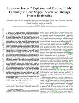 Instruct or Interact? Exploring and Eliciting LLMs' Capability in Code
  Snippet Adaptation Through Prompt Engineering