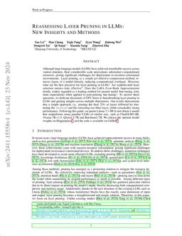 Reassessing Layer Pruning in LLMs: New Insights and Methods