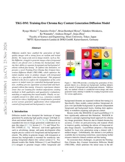 TKG-DM: Training-free Chroma Key Content Generation Diffusion Model