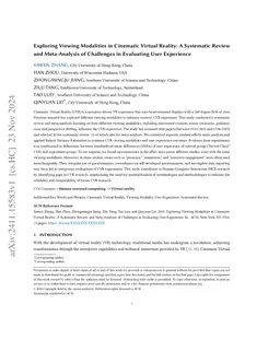 Exploring Viewing Modalities in Cinematic Virtual Reality: A Systematic
  Review and Meta-Analysis of Challenges in Evaluating User Experience