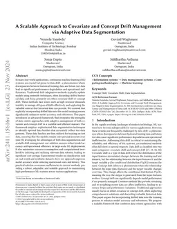 A Scalable Approach to Covariate and Concept Drift Management via
  Adaptive Data Segmentation