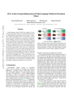 ACE: Action Concept Enhancement of Video-Language Models in Procedural
  Videos