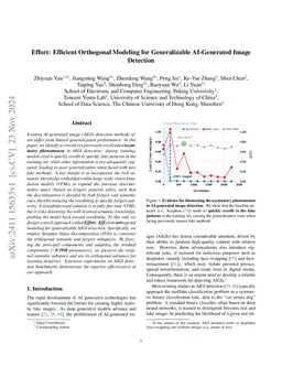 Orthogonal Subspace Decomposition for Generalizable AI-Generated Image Detection