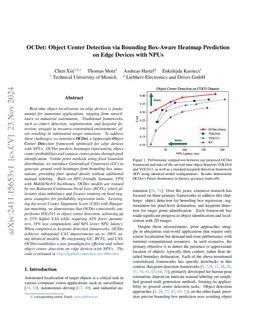 OCDet: Object Center Detection via Bounding Box-Aware Heatmap Prediction
  on Edge Devices with NPUs